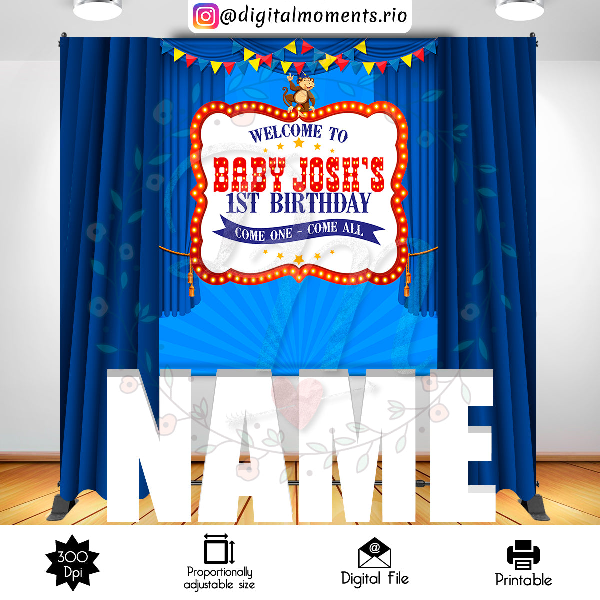 Circus 5x6 Custom backdrop, Custom Digital File | Digital Download for Events for Events. 5x6, arts, backdrop, backdrop-sign, birthday, carn…