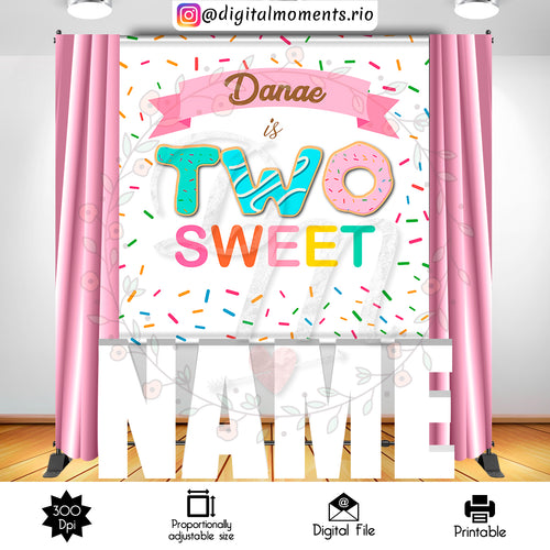 Donnut 8x8, events, sweet, two, custom, backdrop, 6x6