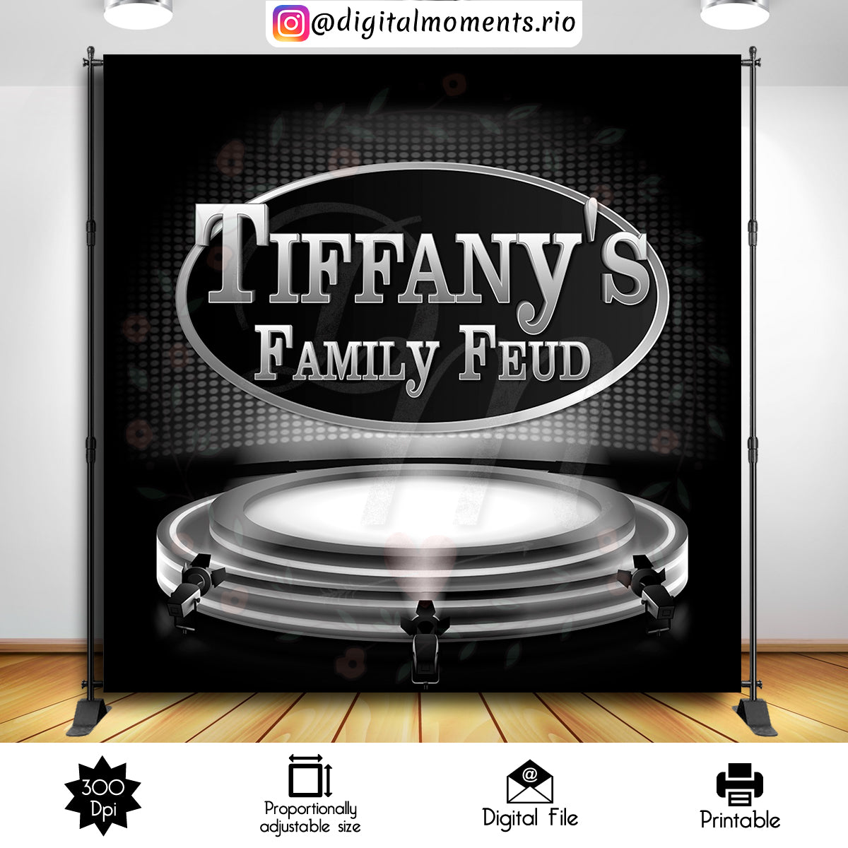 Family Feud 8x8 custom backdrop, Digital file only | Custom Digital Download for Kids Party or Event