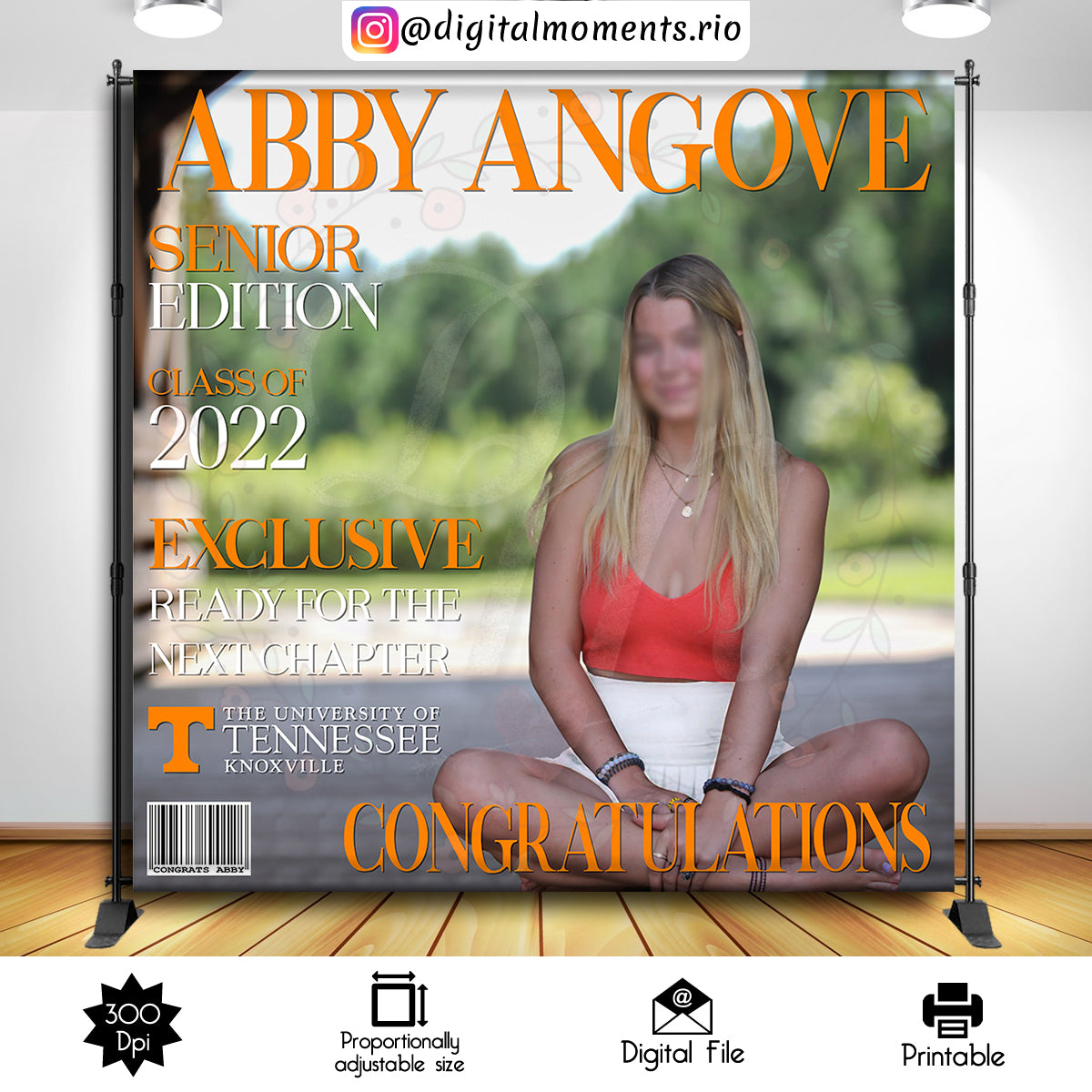 Graduation 8x8 Custom Backdrop with picture, Custom Digital File | Digital Download for Events for Events. 8x8, arts, backdrop, backdrop-sig…