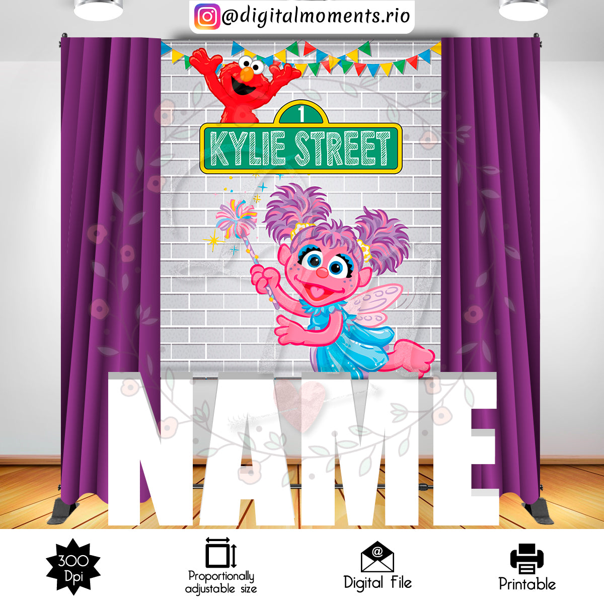Sesame Street Abby Cadabby 5x6 Custom Backdrop, Digital File Only | Digital Download for Events for Events. 5x6, abby, arts, backdrop, backd…