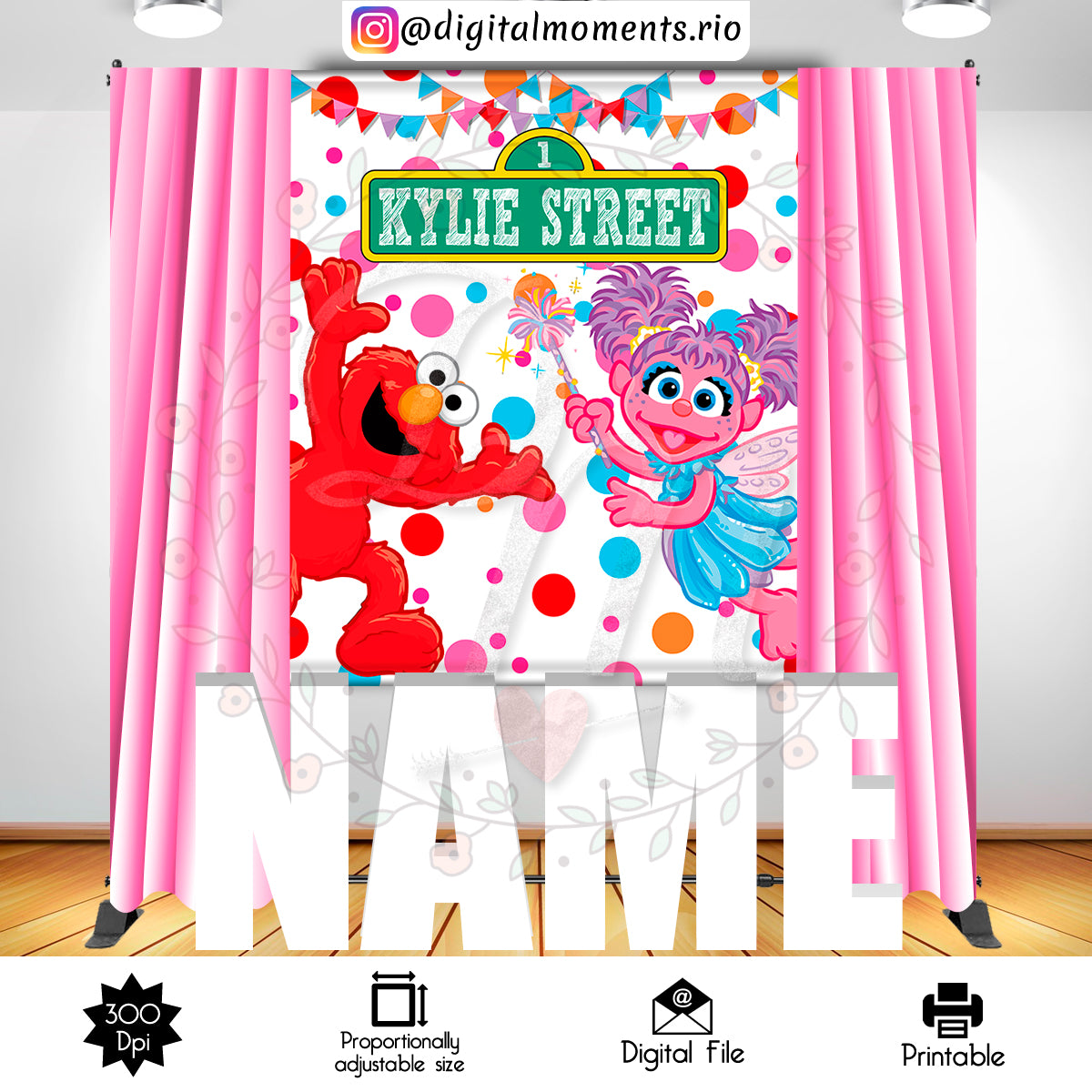 Sesame Street 5x6 Custom backdrop, Custom Digital File | Digital Download for Events for Events. 5x6, arts, backdrop, backdrop-sign, celebra…