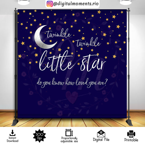 Little Star Blue 8x8 Instant 2, events, twinkle, little, 8x8, star, backdrop, design, instant