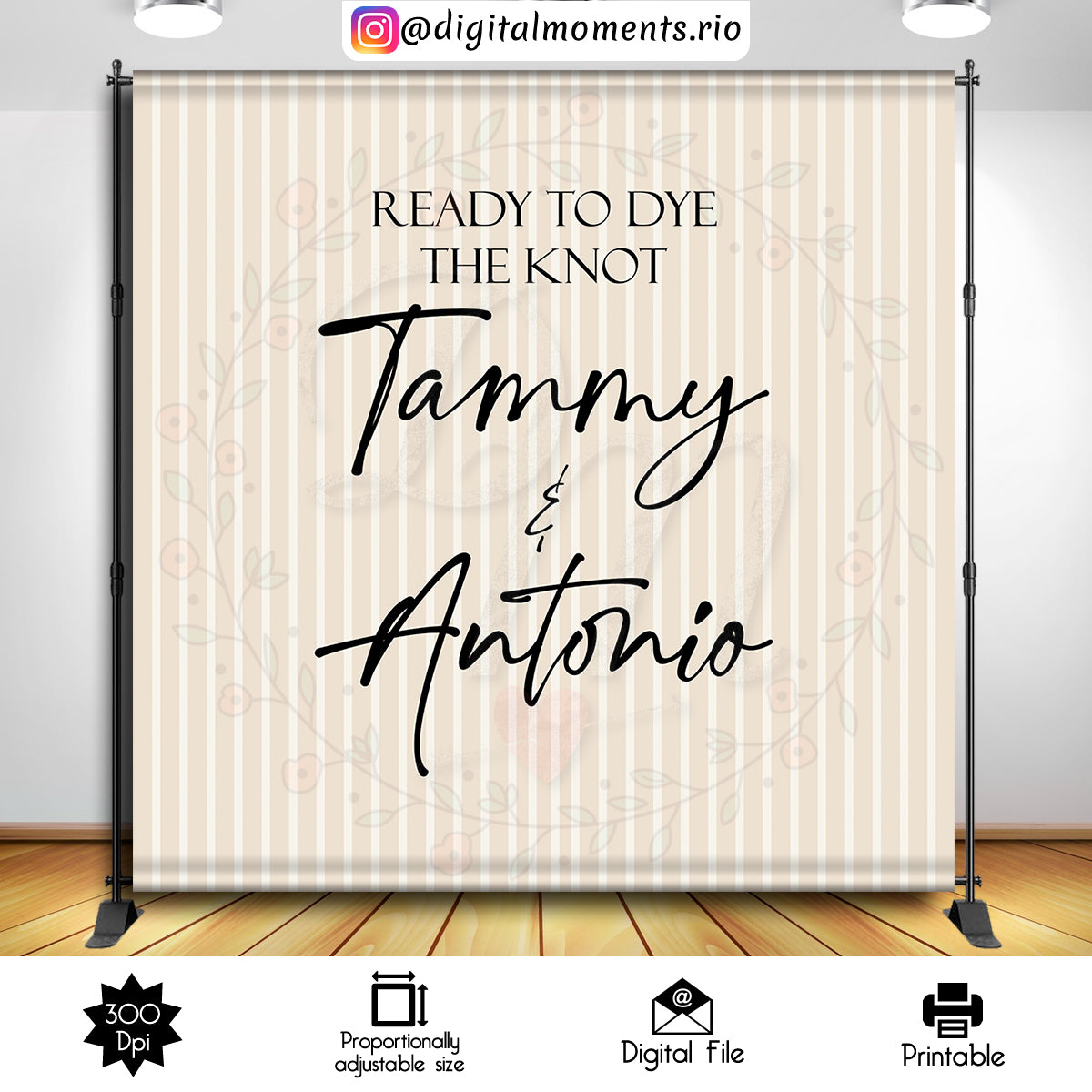 Pampas Wall 8x8, stripes, events, custom, beige, 8x8, backdrop