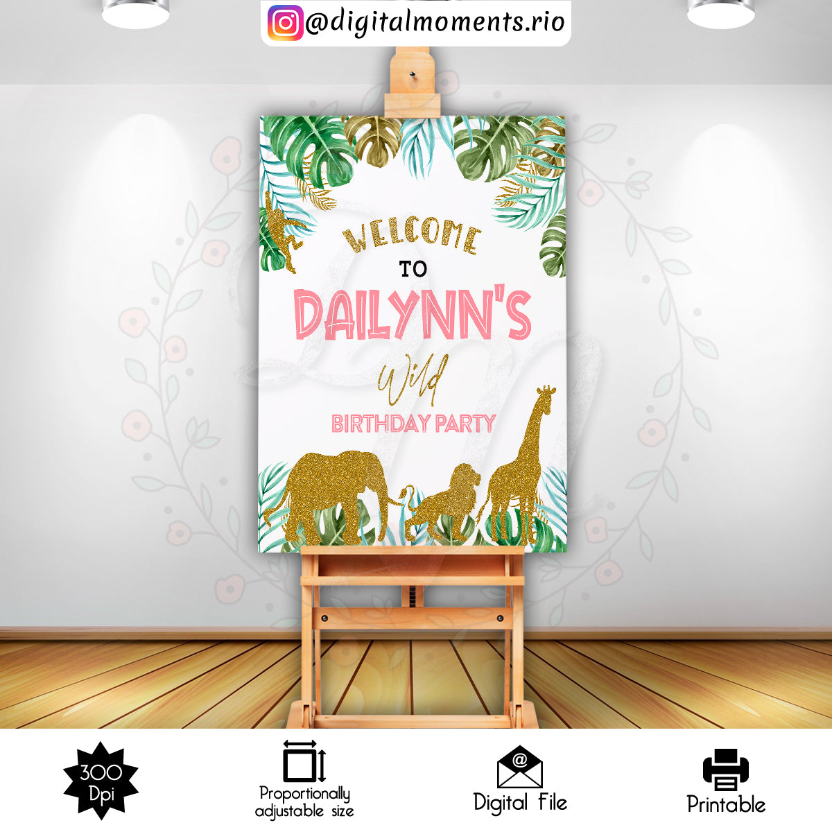 Safari 2x3 Custom sign, Custom Digital File | Digital Download for Events for Events. 2x3, arts, celebration, custom, digital, digital-momen…