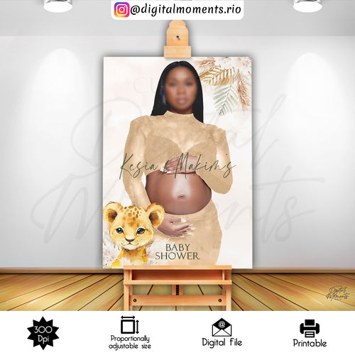 Safary Baby Kairo Sign 26x36, 2x3, lion, events, custom, baby, picture, sign