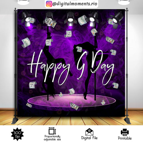 Stripper Ball G Day 6x6, events, custom, 8x8, strippers, backdrop