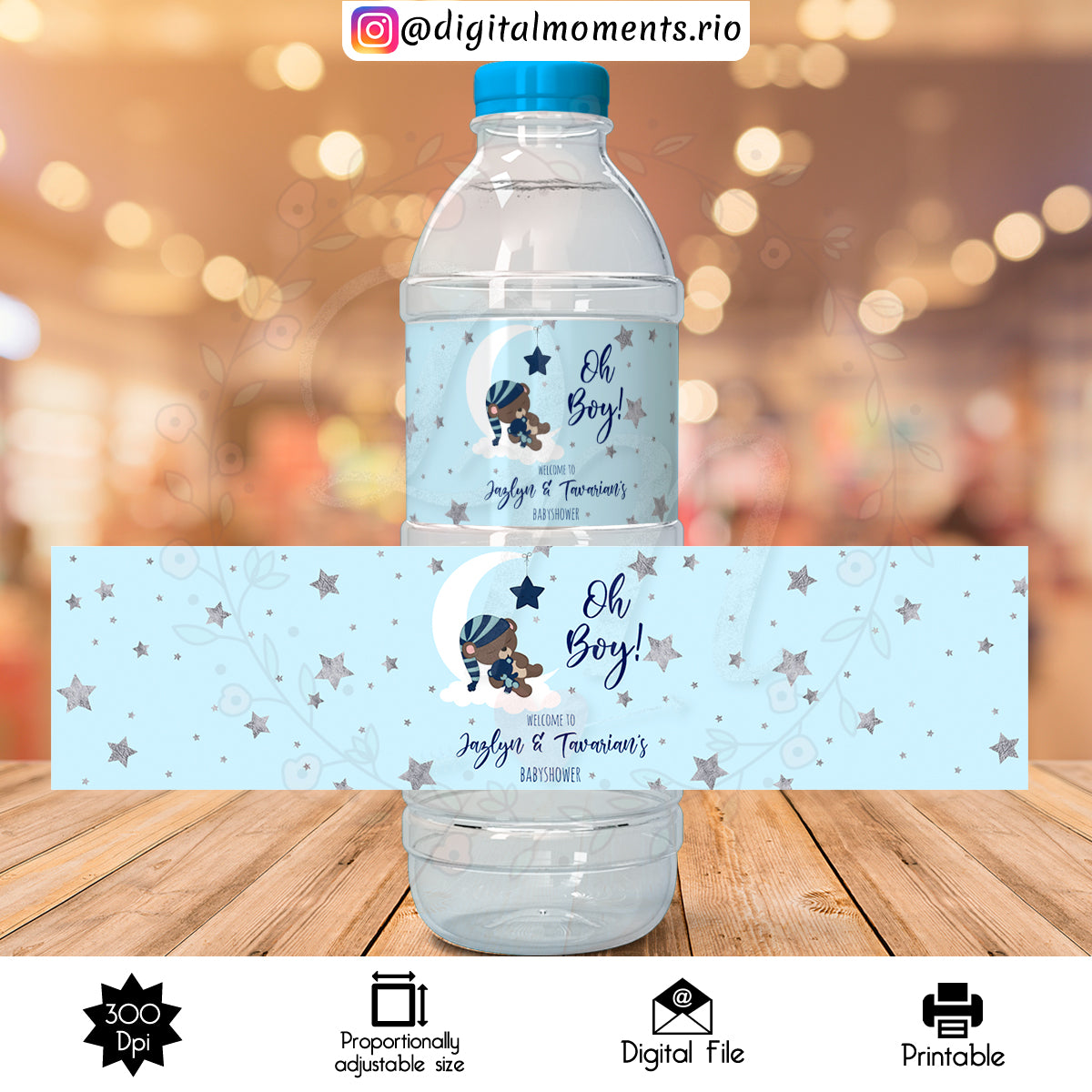 Teddy Bear   Jazlyn 8_35x2_08, events, bottle, custom, label, water, bear, teddy