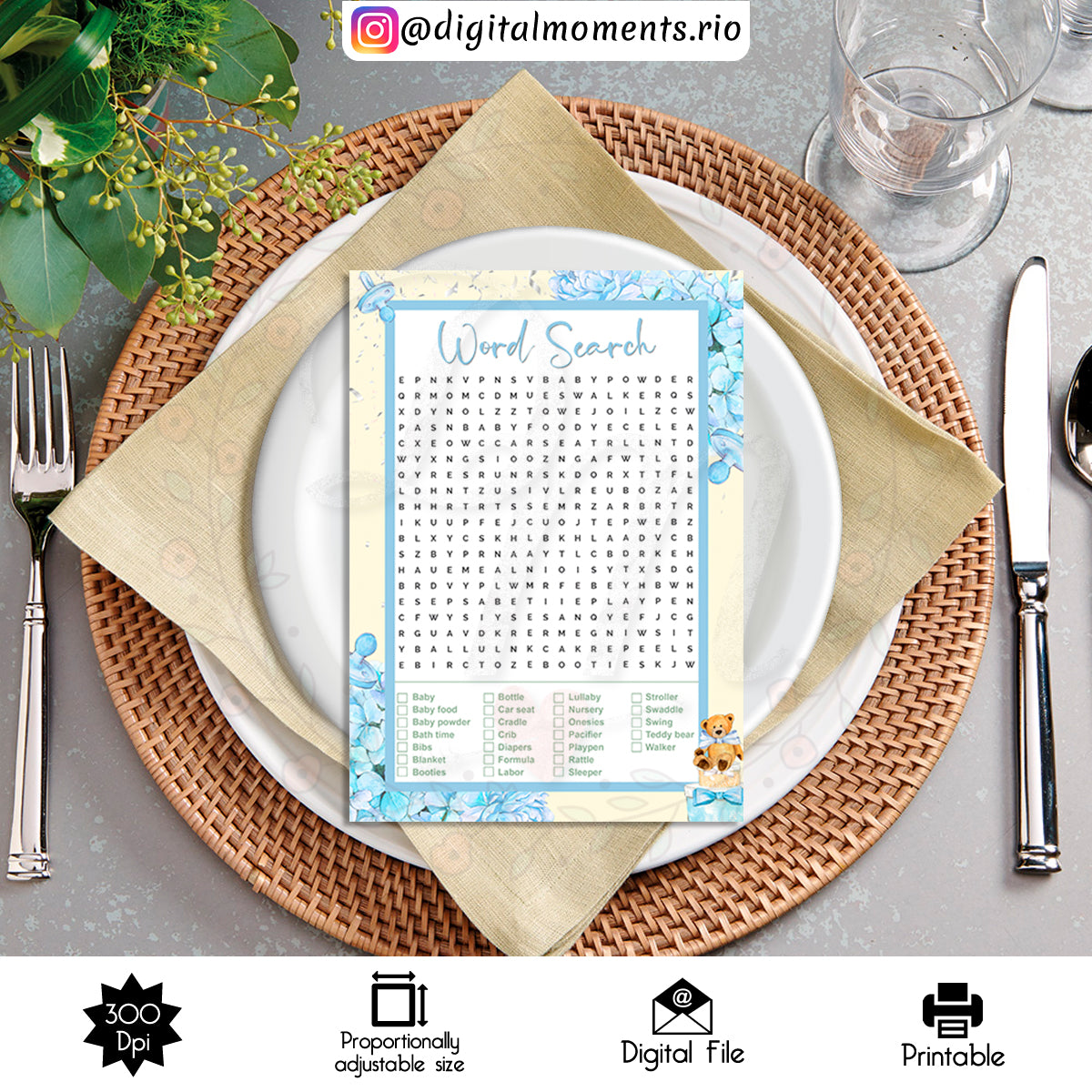 Diseño de menú personalizado para eventos - Archivo digital