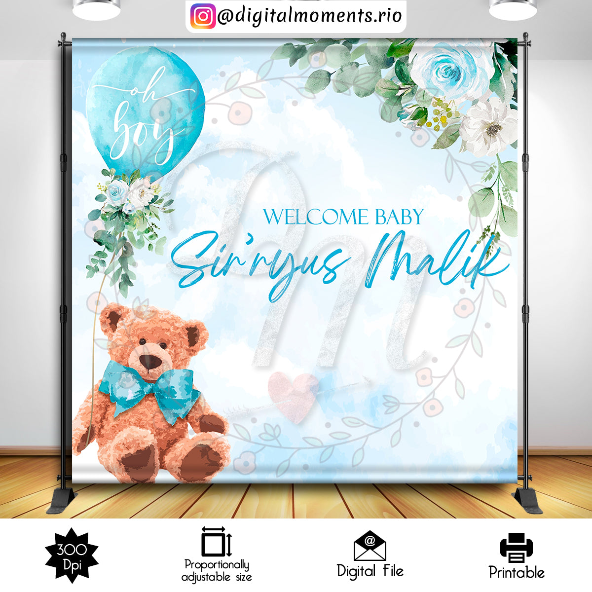 Teddy Bear Malik   8x8, events, custom, 8x8, bear, teddy, backdrop