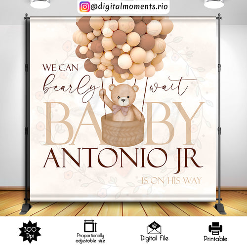 Teddy Bear Balloon 8x8, events, custom, 8x8, bear, teddy, backdrop