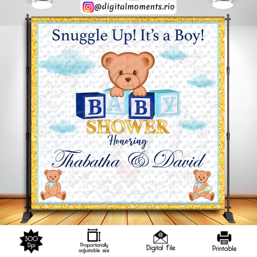 Teddy Bear Shower 8x8, events, custom, 8x8, bear, teddy, backdrop