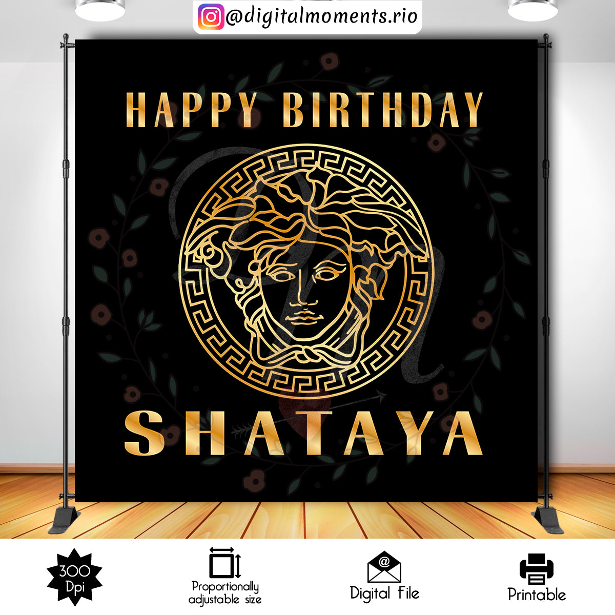 Versace   8x8, events, custom, versace, 8x8, backdrop