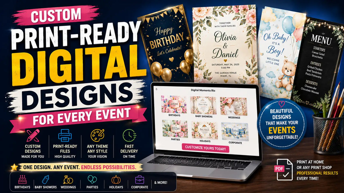 Print-ready digital party design set