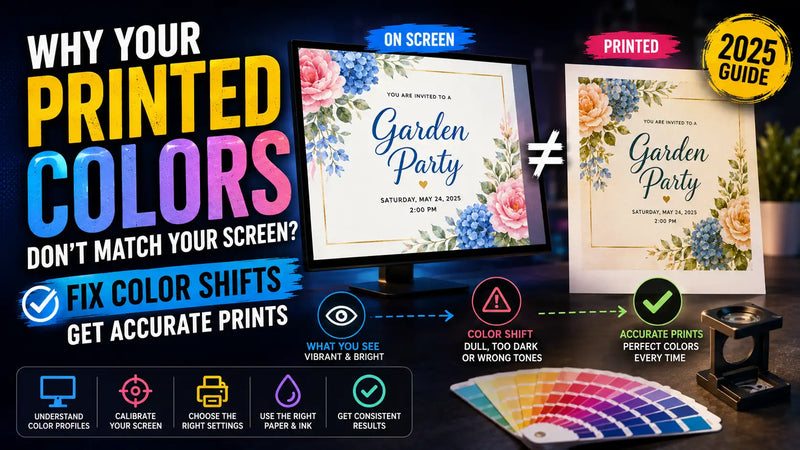 It’s normal for printed colors to look different than your screen