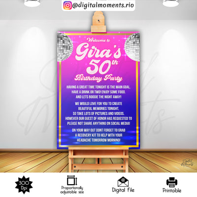 Pink Winter Wonderland 4x7 Panel Diseño personalizado con imagen, solo archivo digital