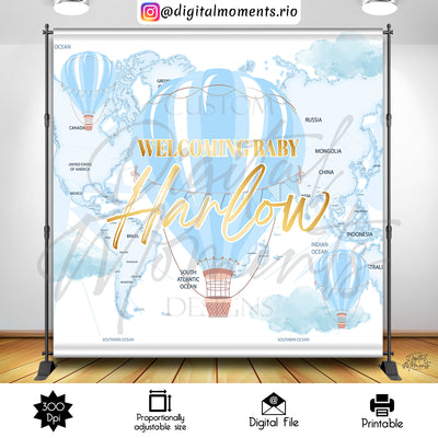 Adventure Awaits - Backdrop - Birthday