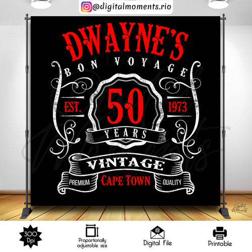 Aged To Perfection Dwayne 8x8, events, custom, birthday, 8x8, perfection, backdrop, design, aged