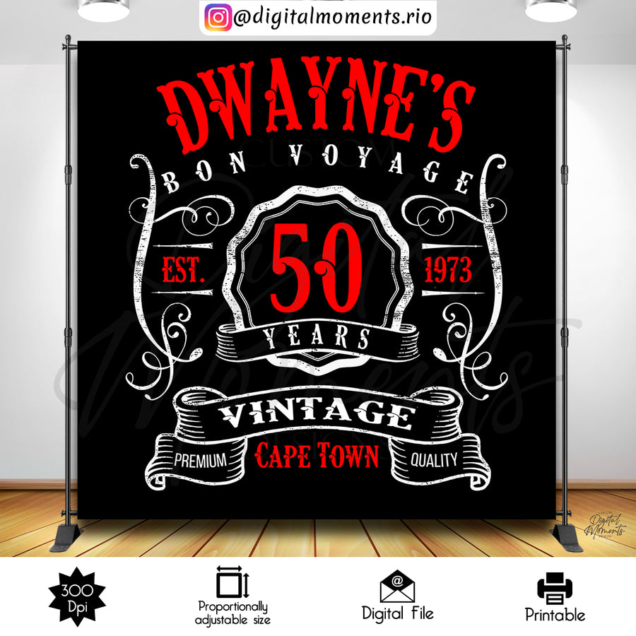 Aged to Perfection Birthday 8x8 Custom Backdrop Design, Digital file only | Custom Digital Download for Kids Party or Event