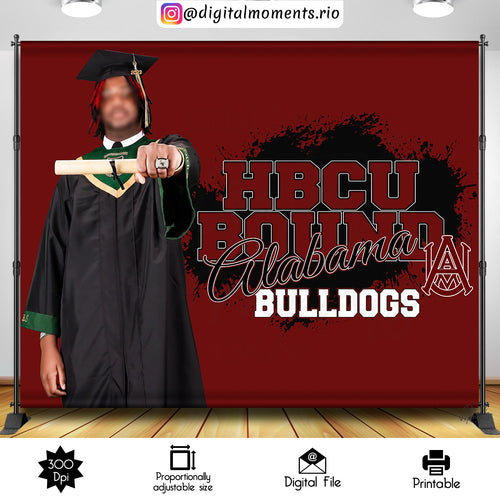 Alabama Bulldogs 10x8, events, custom, picture, 10x8, graduation, backdrop