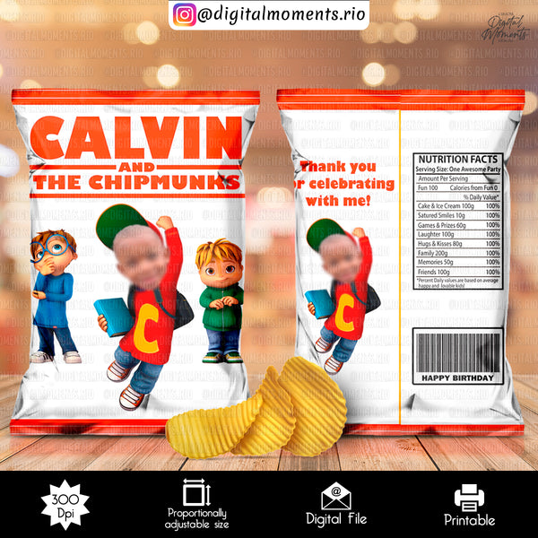 Alvin and the chipmunks Custom Chip Bag Design - Digital File | Digital Download for Events for Events. alvin, and, arts, bag, celebration, …