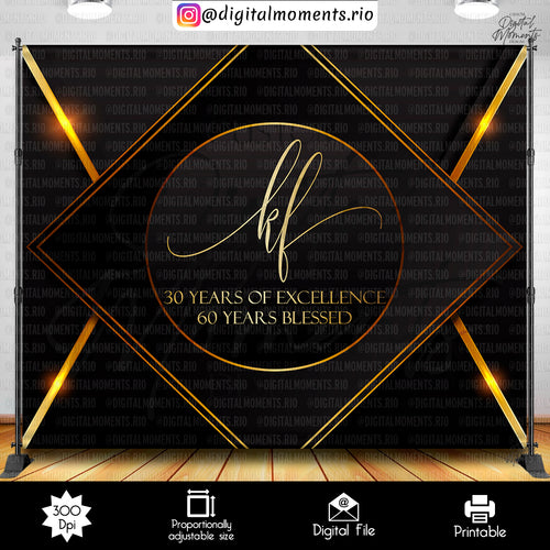 Artdeco Retirement Arch Kf 10x8, events, retirement, custom, 10x8, backdrop