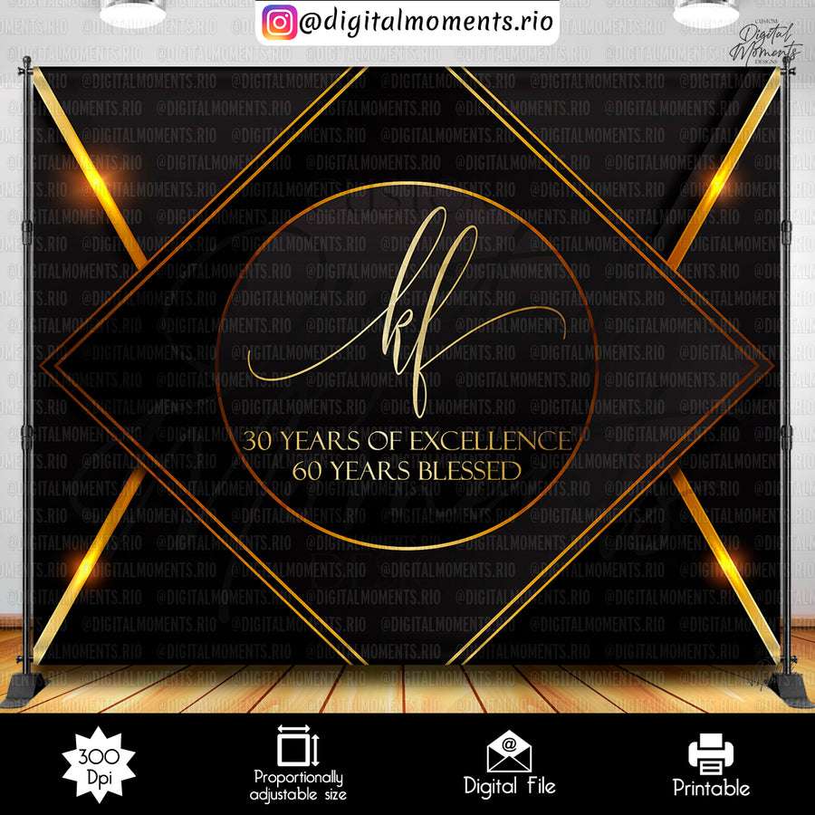 Retirement 10x8 Custom Backdrop, Digital file only | Custom Digital Download for Retirement Event