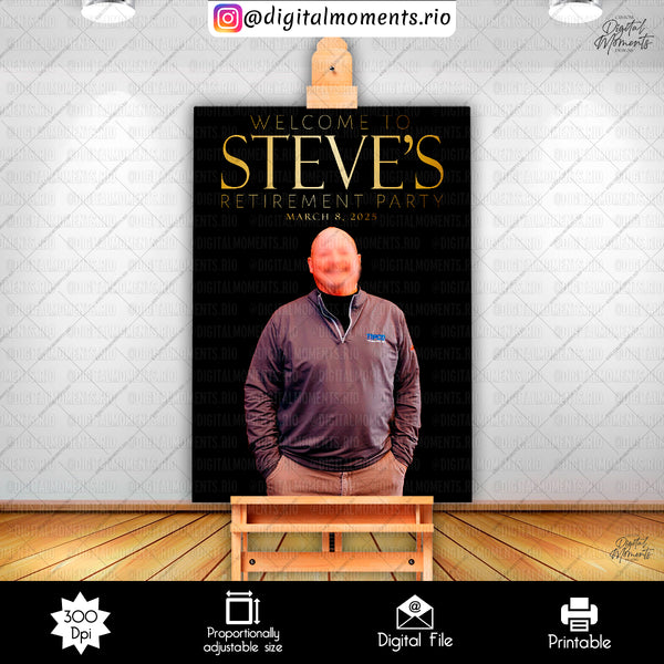 Retirement 24x36 Welcome Sign Custom Design, Custom Digital File | Digital Download for Events for Events. 24x36, arts, backdrop, backdrop-s…