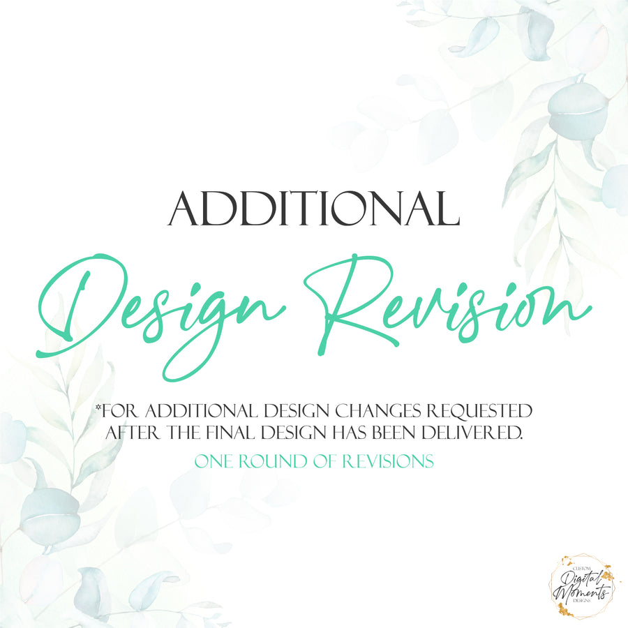 Additional Design Revision - Custom Digital File | Digital Moments Rio