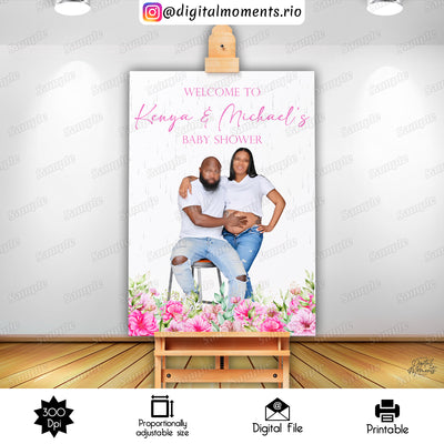 April Showers Bring May Flowers - Welcome Sign - Baby Shower