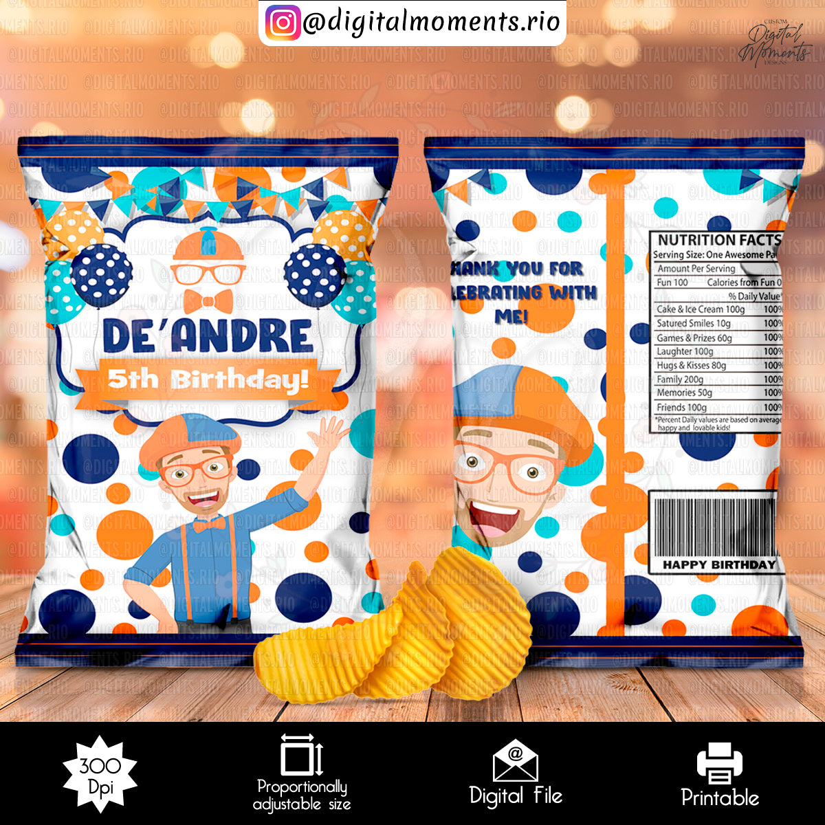 Blippi Chipbag, events, custom, blippi, bag, design, chip
