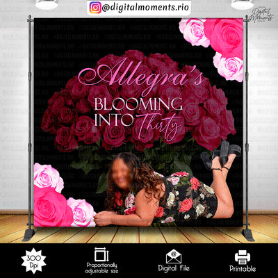 Blooming Into - Backdrop - Birthday