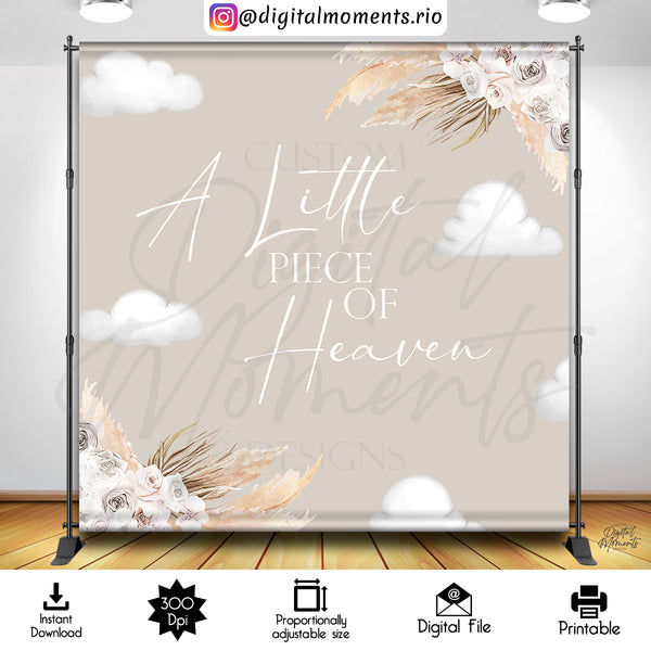 A Little Piece of Heaven 8x8 Digital Backdrop Design, Instant Download | Digital Download for Events - Instant Digital Download. 8x8, a, art…