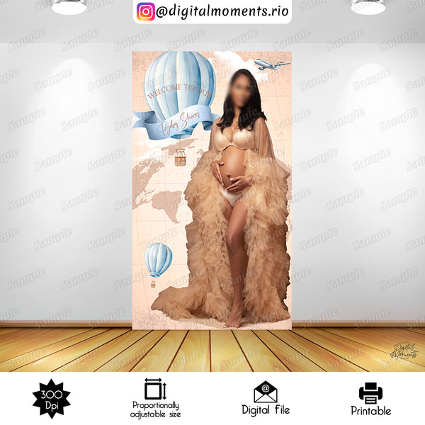 Vintage Travel 4x6 Panel Custom Design with picture, Custom Digital File | Digital Download for Events for Events. 4x6, arts, backdrop, back…