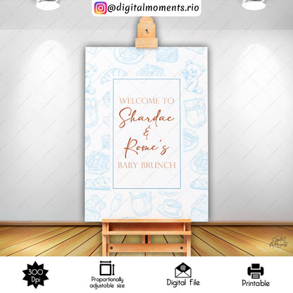 Brunch 24x36 Welcome Sign Custom Design, Digital file only | Digital Download for Events