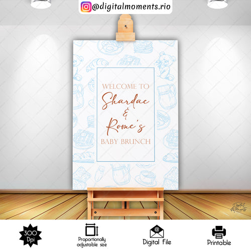 Brunch 24x36 Welcome Sign Custom Design, Digital file only | Digital Download for Events