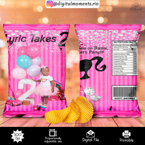 Barbie Chip Bag Letter Size New, events, custom, barbie, bag, design, chip