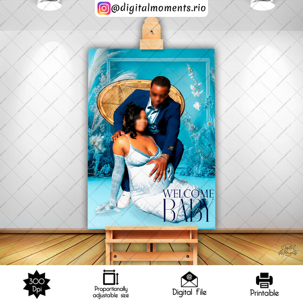 Boho Floral 24x36 Welcome Sign Custom Design, Custom Digital File | Digital Download for Events for Events. 24x36, arts, backdrop, backdrop-…