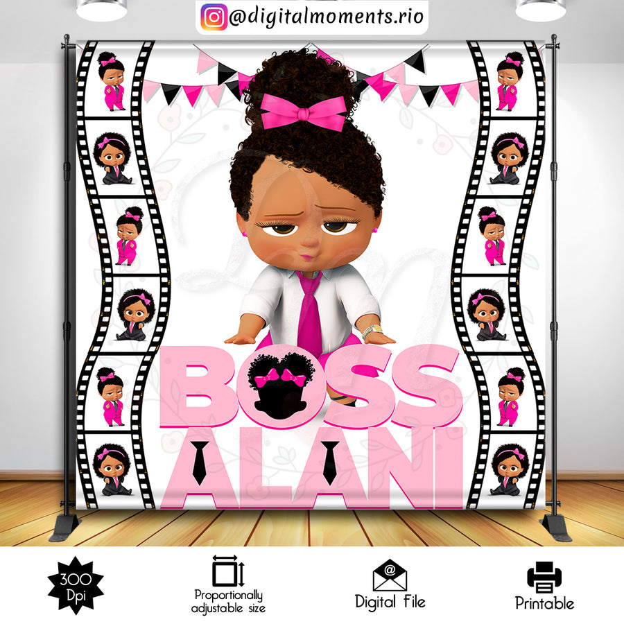 Boss Baby 8x8 Birthday Custom Backdrop with picture, Digital file only | Custom Digital Download for Kids Party