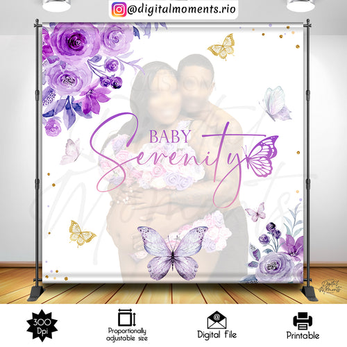 Buttlerflies 8x8 Custom Backdrop with 1 picture, Digital file only