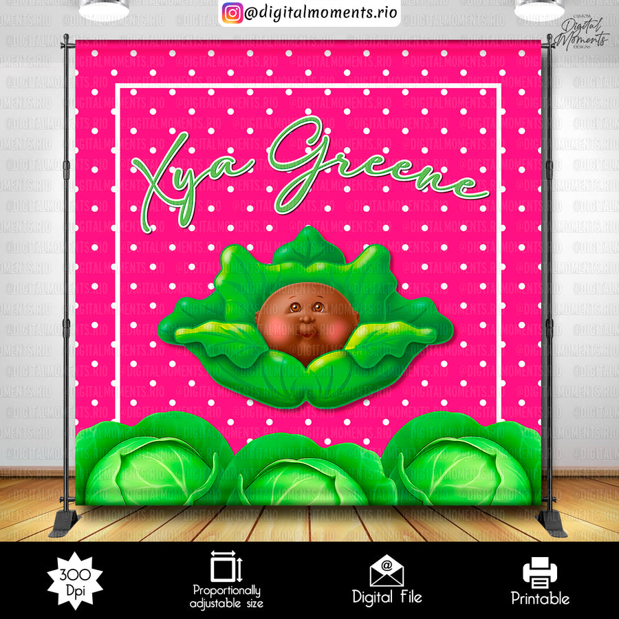 Cabbage Patch 8x8 Birthday Custom Backdrop, Digital file only | Custom Digital Download