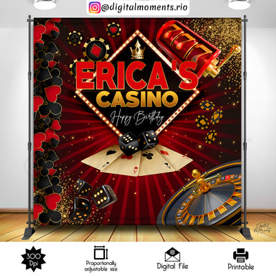 Casino - Backdrop - Birthday