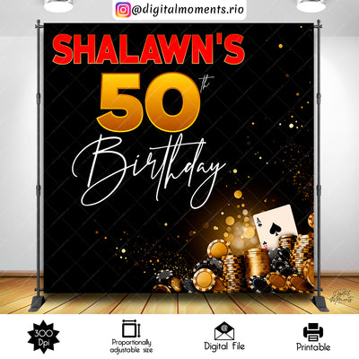 Casino - Backdrop - Birthday