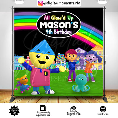 Charlie's Colorform City - Backdrop - Birthday