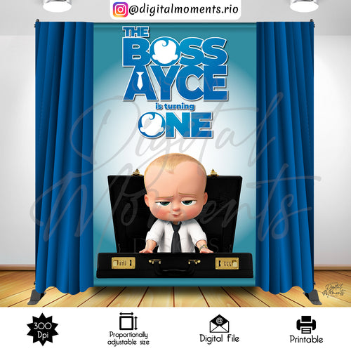 The Boss Baby 5x8 Custom Backdrop Design, Digital file only