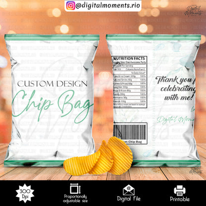 Custom Chip Bag Design for Events - Digital File | Digital Download for Events