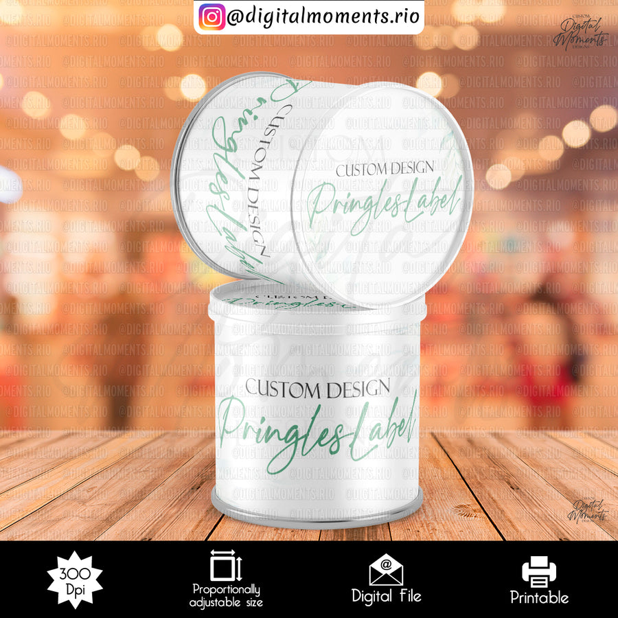 Custom Pringles Tube Label Design - Digital File | Custom Digital Download for Kids Party or Event
