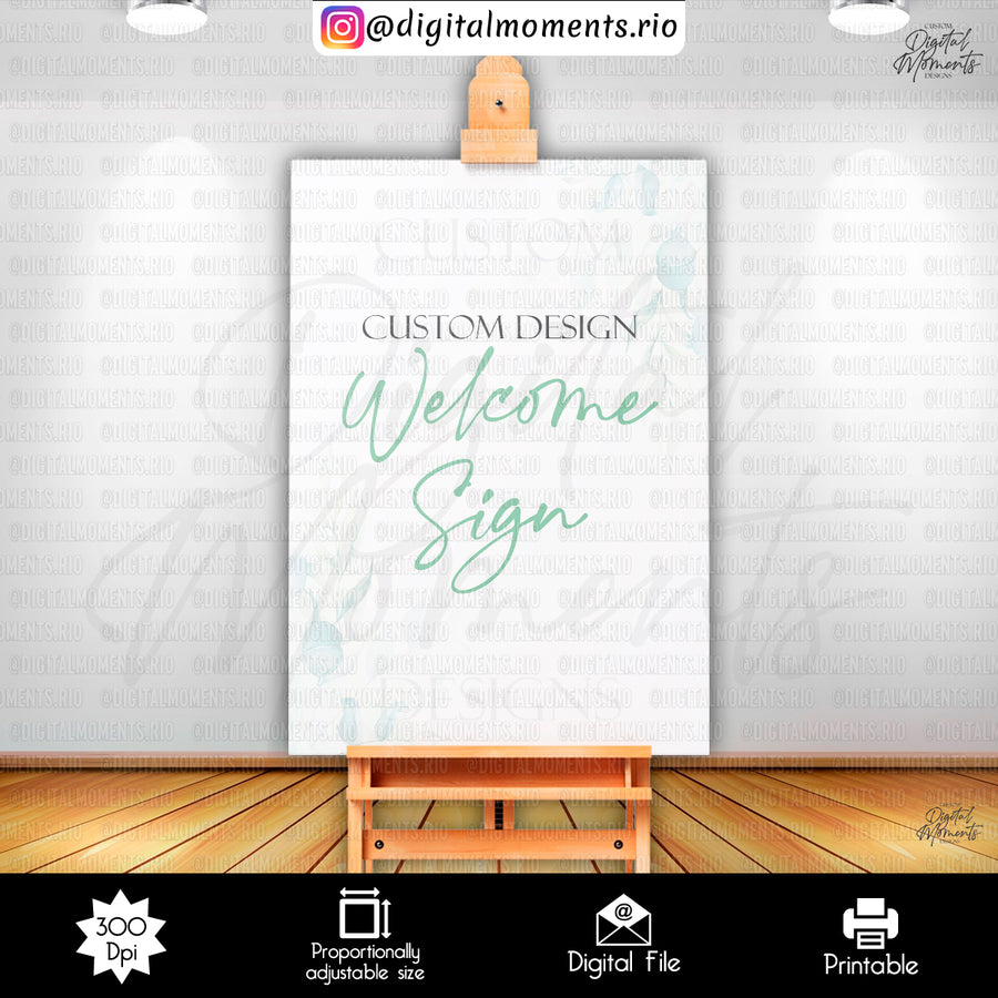 Custom Welcome Sign Design for Events - Digital File | Custom Digital Download for Kids Party or Event