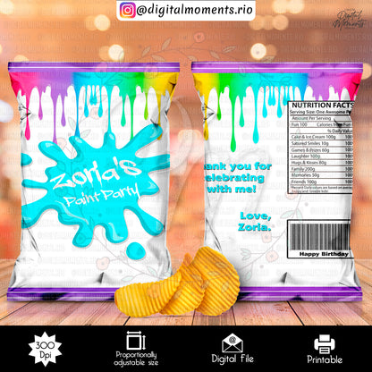 Chip Bag   Letter Size  6, events, party, custom, bag, design, paint, chip