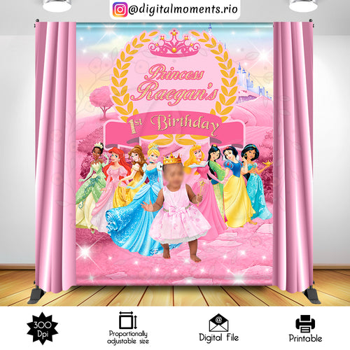 Disney Princess 6x8, events, disney, custom, picture, princess, backdrop, 6x8